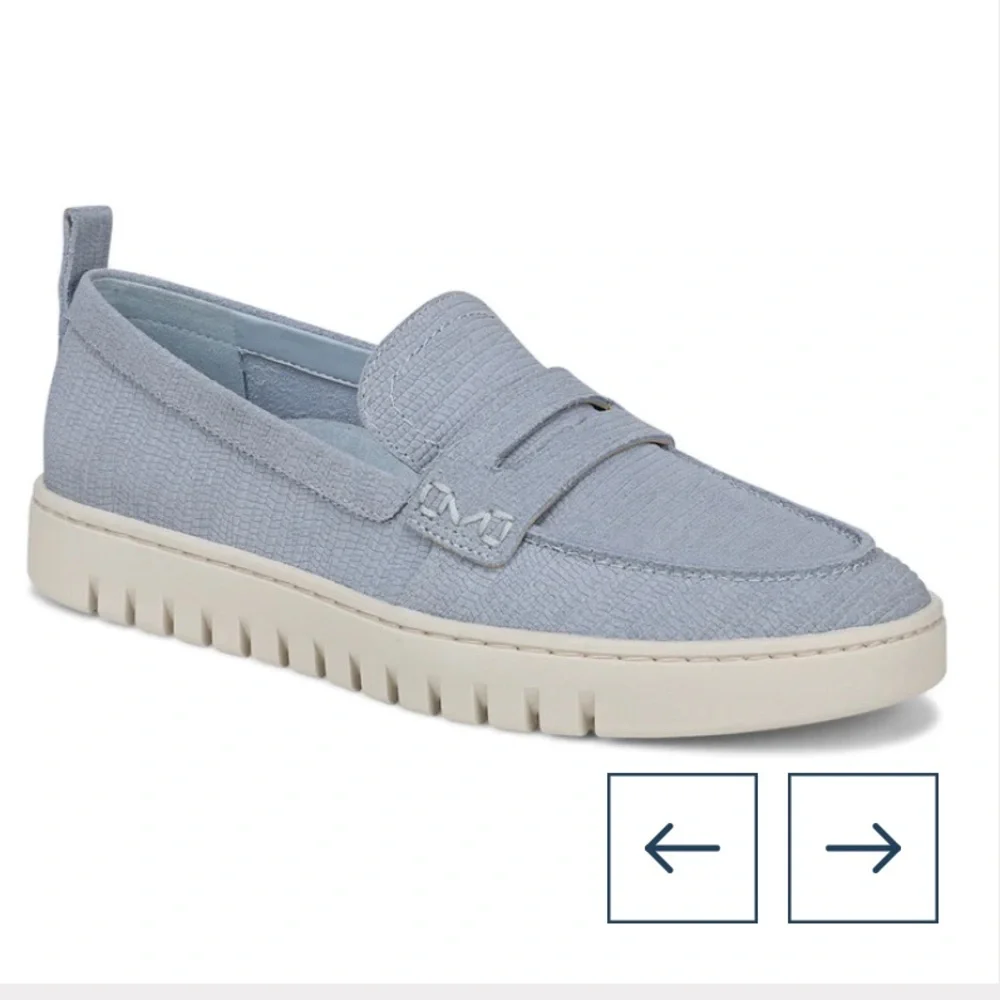 Women’s Vionic Uptown Loafer – Skyway Blue Suede - Picture 1 of 4